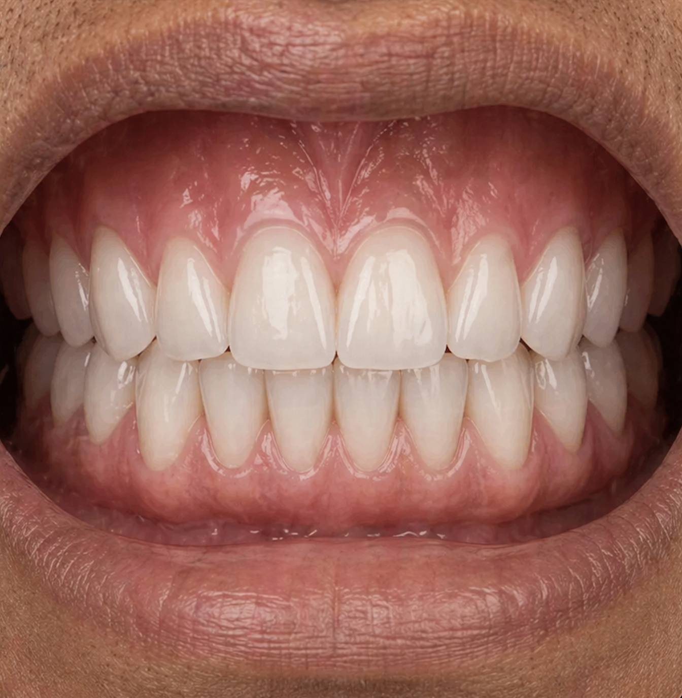 After dental implant — natural looking tooth replacement