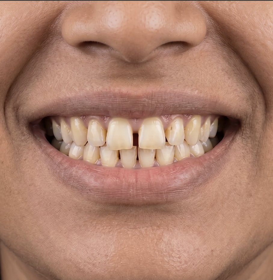Before smile designing treatment