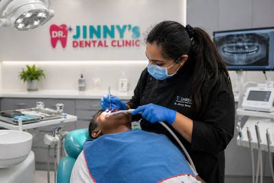 Dr. Jinny's Dental Clinic interior — modern dental facility in Shela Ahmedabad